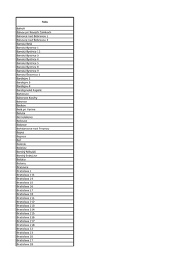 Báhoň Bánov Pri Nových Zámkoch Bánovce Nad Bebravou 1 Bánovce Nad Bebravou 4 Banská Belá Banská Bystrica 1 Banská