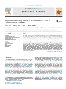 Integrated Biochronology for Triassic Marine Vertebrate Faunas Of