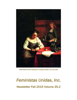 Feministas Unidas, Inc. Newsletter Fall 2015 Volume 35.2 Feministas Unidas, Inc