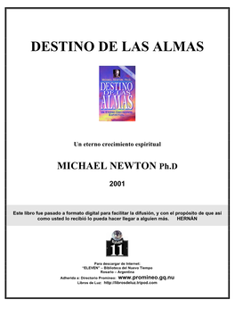 Destino De Las Almas. Michael Newton. Copia