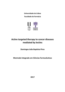 Active Targeted Therapy to Cancer Diseases Mediated by Lectins
