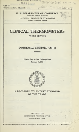 Clinical Thermometers (Third Edition)