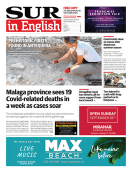 Malaga Province Sees 19 Covid-Related Deaths in a Week As