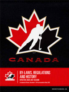 Hockey Canada By-Laws, Regulations and History