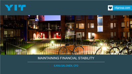 Maintaining Financial Stability