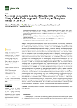 Assessing Sustainable Bamboo-Based Income Generation Using a Value Chain Approach: Case Study of Nongboua Village in Lao PDR