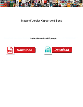 Masand Verdict Kapoor and Sons