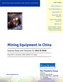 Mining Equipment in China