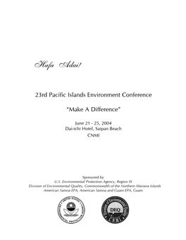 23Rd Pacific Islands Environment Conference