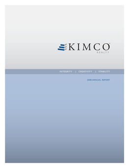 Kimco Realty Annual Report 2008