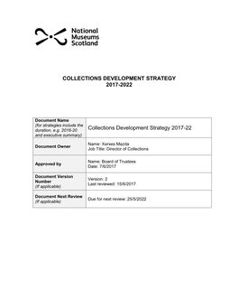 Collections Development Strategy 2017-2022