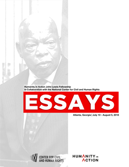 2018 John Lewis Fellows Reflection Essay Booklet