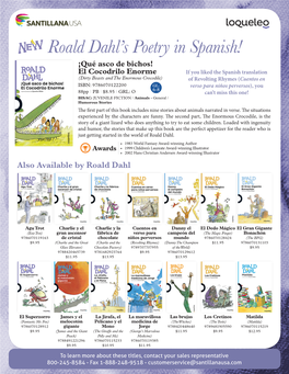 Roald Dahl's Poetry in Spanish!