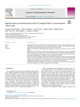 High Prevalence of Somatisation in ICD-11 Complex PTSD: a Cross Sectional Cohort Study