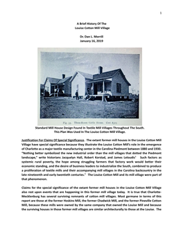 Louise Cotton Mill Village Essay