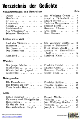 Verzeichnis Der Gedichte Naturstimmungen Und Naturbilder Seite Ostern Joh