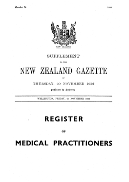 No 74, 21 November 1952, 1889