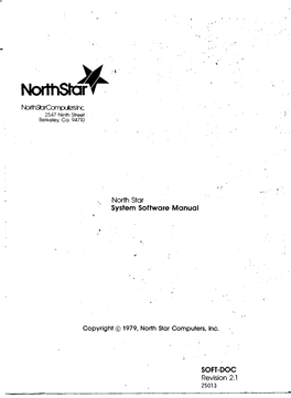 North Star System Software Manual