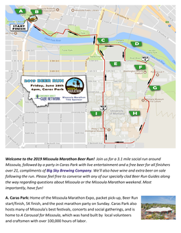 The 2019 Missoula Marathon Beer Run! Join Us for a 3.1 Mile Social