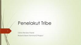 Penelakut Tribe To