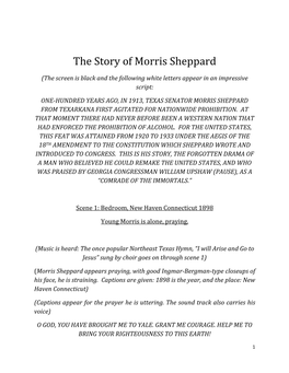 The Story of Morris Sheppard