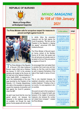 MFADC-MAGAZINE Nr 108 of 15Th January 2021