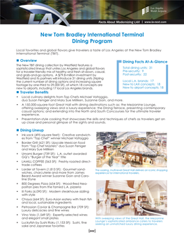 New Tom Bradley International Terminal Dining Program