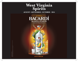 West Virginia Spiritspub: North – Carolinaaugust Liquor Quarterly • September • October – 2014