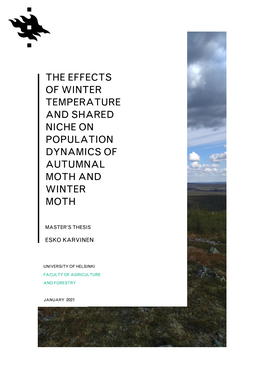 The Effects of Winter Temperature and Shared Niche on Population Dynamics of Autumnal Moth and Winter Moth Oppiaine – Läroämne – Subject