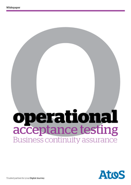 Acceptance Testing Obusiness Continuity Assurance