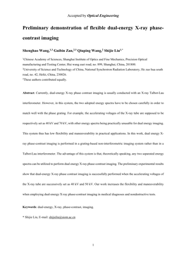 Preliminary Demonstration of Flexible Dual-Energy X-Ray Phase- Contrast Imaging