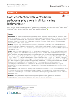 Does Co-Infection with Vector-Borne Pathogens Play a Role in Clinical Canine Leishmaniosis?