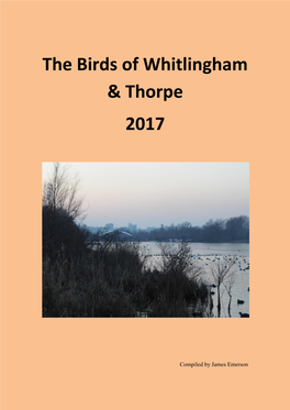 The Birds of Whitlingham & Thorpe 2017