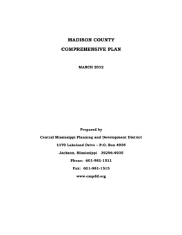 Madison County Comprehensive Plan