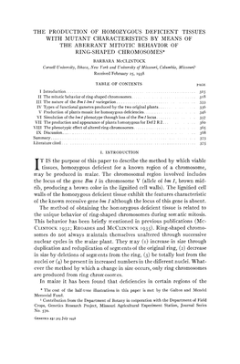 The Production of Homozygous Deficient