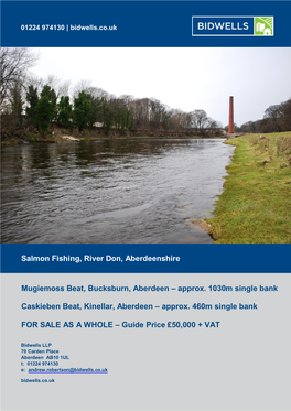 Salmon Fishing, River Don, Aberdeenshire Mugiemoss Beat