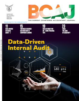 Data-Driven Internal Audit Print Version Now Available 58Th Year of Continuous Publication for Sale Across BCAS the Counter REFERENCER 2020-21
