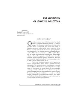 The Mysticism of Ignatius of L Tius of L Tius of Loyola