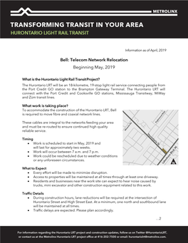 Bell: Telecom Network Relocation Beginning May, 2019