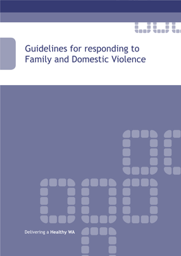 Guidelines for Responding to Family and Domestic Violence
