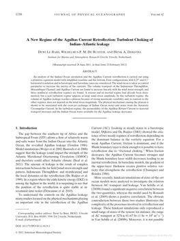 A New Regime of the Agulhas Current Retroflection: Turbulent Choking Of