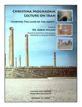 Christina Moghadam Lecture on Iran