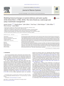 (1790S–2010): the Role of Land Use, Waterscape and Urban Wastewater Management