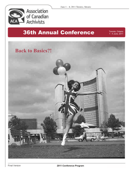 Conference Program Page June 1 – 4, 2011 Toronto, Ontario