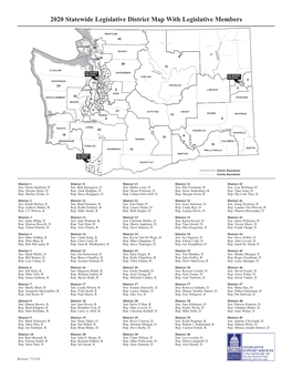 2020 Statewide Legislative District Map with Legislative Members