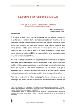 6.2. Punto De Inflexión En Euskadi