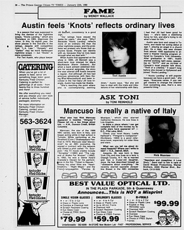 CATERING Before She Moved to Hollywood and When You've Got a Lot of Line Was Altered Anfl Austin Became Joined “Knots Landing.