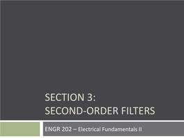 Second-Order Filters