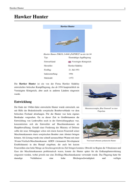Hawker Hunter 1 Hawker Hunter