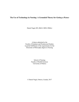 The Use of Technology in Nursing: a Grounded Theory for Getting a Picture